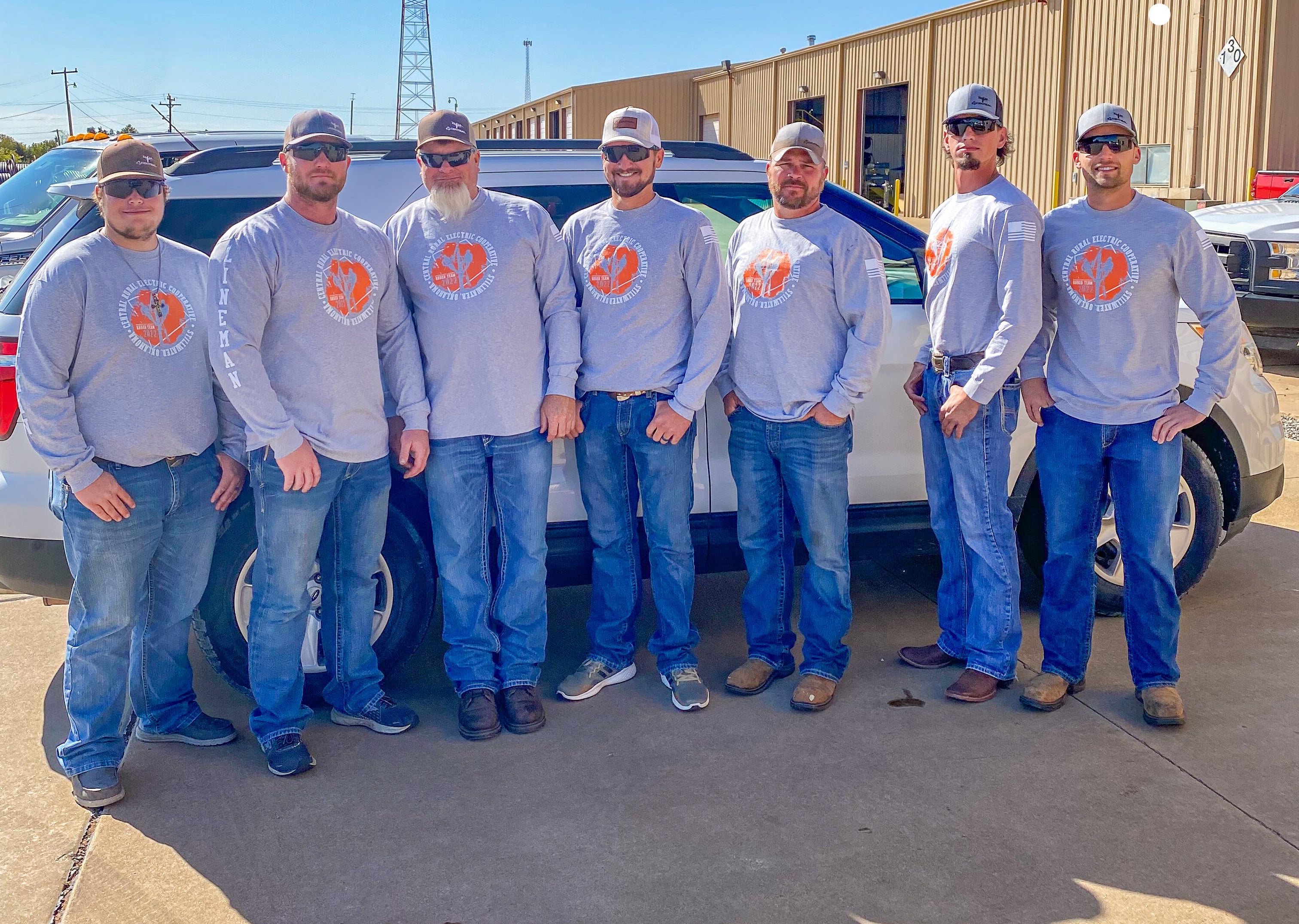 Central linemen participated in the International Lineman’s Rodeo in October. From left to right: Dylon Smith, Bryce Mason, Jerry Cundiff, Kyle Williams, Clint Robinson, Wyatt Fuller and Eliot Tremblay.