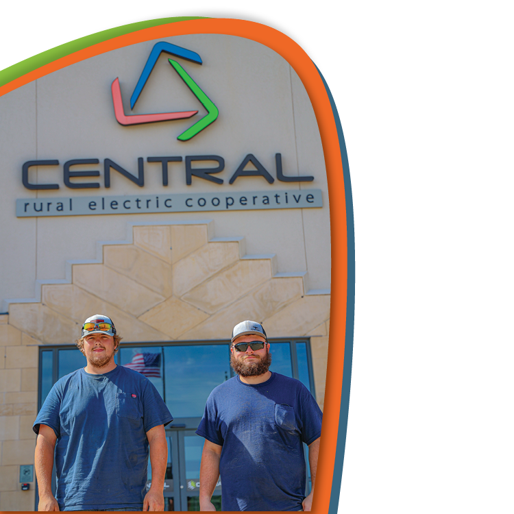 Central Interns Caleb Wells and Landon Hurst.