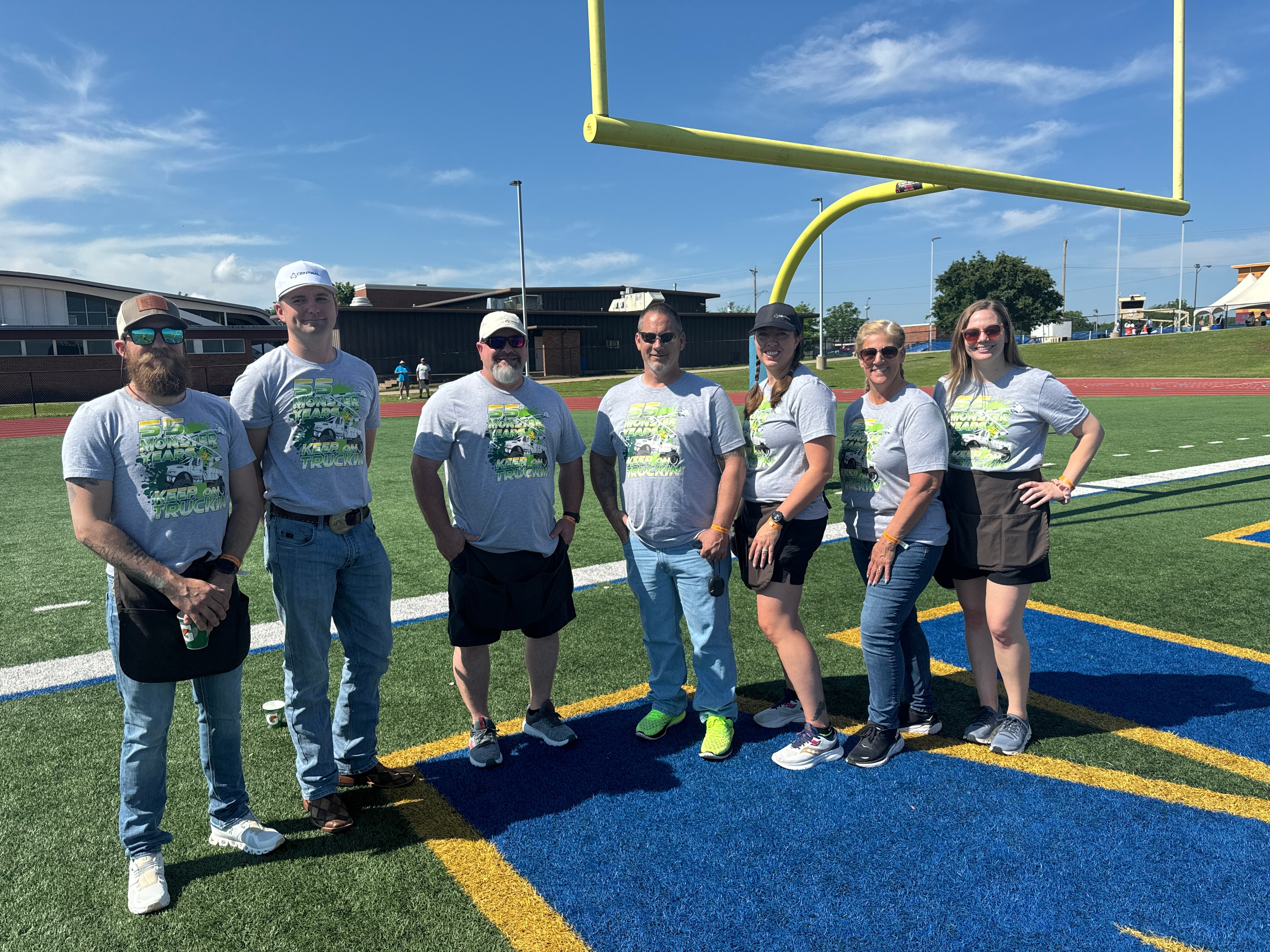 Central employees volunteer to work in the track and field events at the 2024 Special Olympics