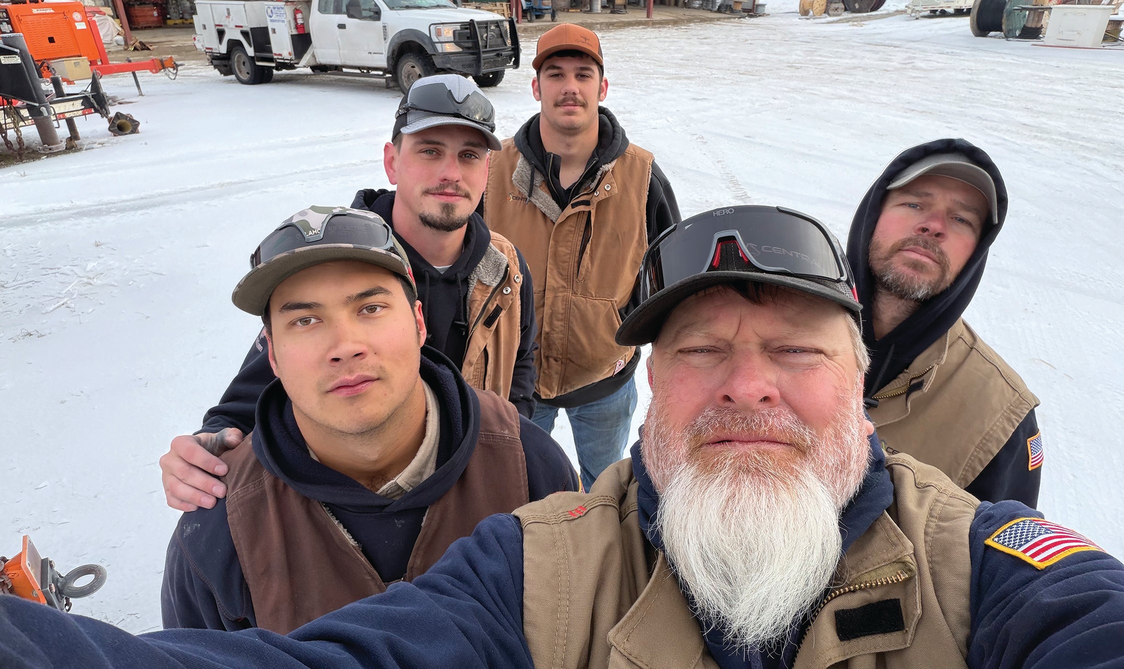 Central Linemen working mutual aid in Mississippi.